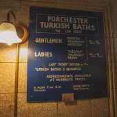 porchester spa turkish bath sign