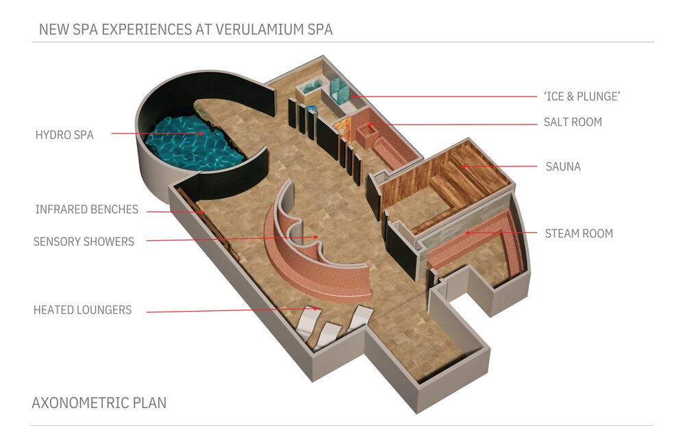 Layout floorplan image of the refurbishment plans for Verulamium Spa